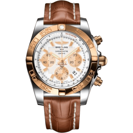 Breitling Chronomat 44 Stainless Steel / Rose Gold / Antarctica White / Croco CB011012.A696.737P