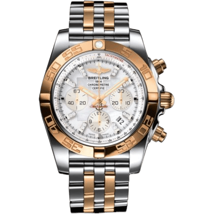 Breitling Chronomat 44 Stainless Steel / Rose Gold / Pearl Diamond / Bracelet CB011012.A698.375C