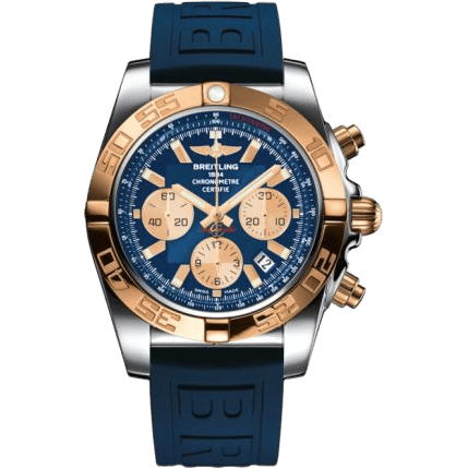 Breitling Chronomat 44 Stainless Steel / Rose Gold / Metallica Blue / Rubber CB011012.C790.158S
