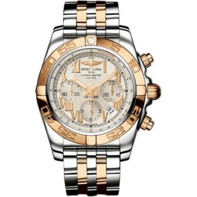 Breitling Chronomat 44 Stainless Steel / Rose Gold / Sierra Silver Roman / Bracelet CB011012/G677/375C