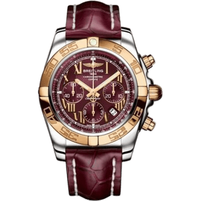 Breitling Chronomat 44 Stainless Steel / Rose Gold / Mirage Red Roman / Croco CB011012/K523/743P