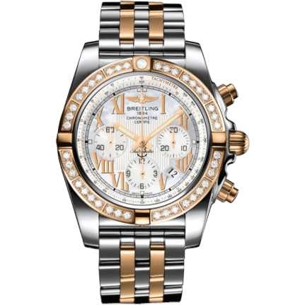 Breitling Chronomat 44 Stainless Steel / Rose Gold / Diamond / Pearl Roman / Bracelet CB011053.A693.375C