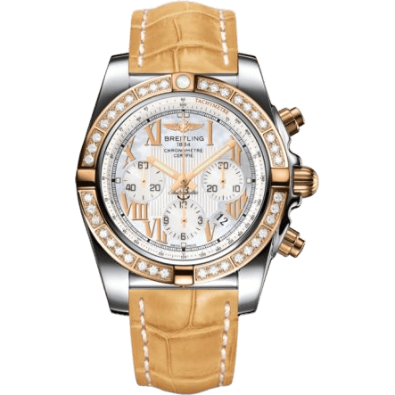 Chronomat 44 Stainless Steel / Rose Gold / Diamond / Pearl Roman / Croco