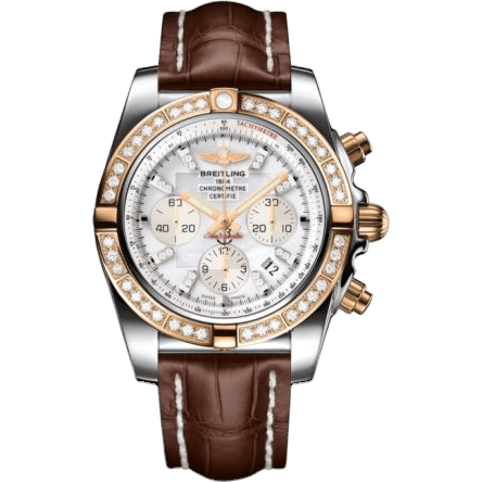 Breitling Chronomat 44 Stainless Steel / Rose Gold / Diamond / Pearl Diamond / Croco CB011053.A698.739P