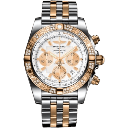 Breitling Chronomat 44 Stainless Steel / Rose Gold / Diamond / Antarctica White / Bracelet CB0110AA.A696.375C