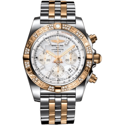 Breitling Chronomat 44 Stainless Steel / Rose Gold / Diamond / Pearl Diamond / Bracelet CB0110AA.A698.375C