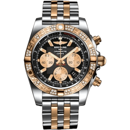 Breitling Chronomat 44 Stainless Steel / Rose Gold / Diamond / Onyx Black / Bracelet CB0110AA.B968.375C