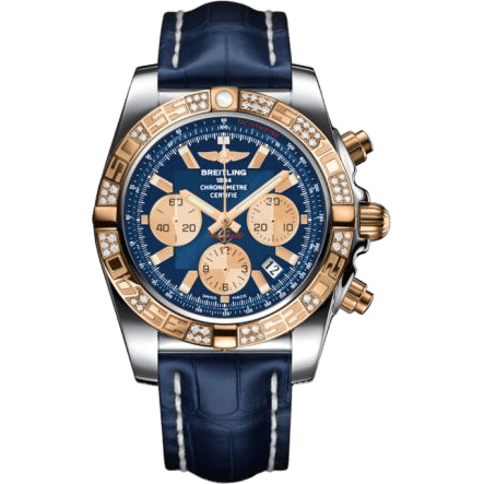 Breitling Chronomat 44 Stainless Steel / Rose Gold / Diamond / Metallica Blue / Croco CB0110AA.C790.731