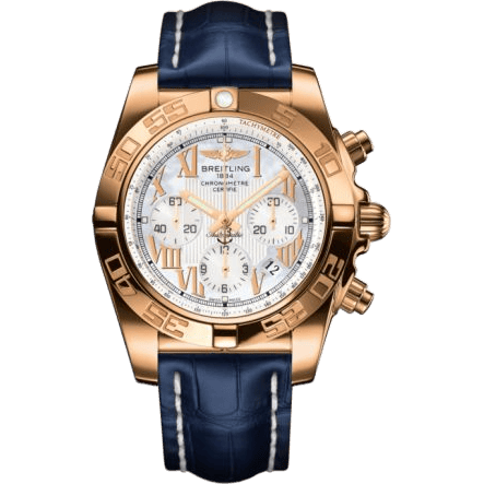 Breitling Chronomat 44 Rose Gold / Pearl Roman / Croco HB011012.A693.731P