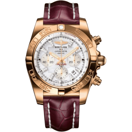 Breitling Chronomat 44 Rose Gold / Pearl Diamond / Croco HB011012.A698.735P