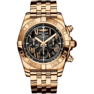 Breitling Chronomat 44 Rose Gold / Onyx Black Roman / Bracelet HB011012/B957/375H