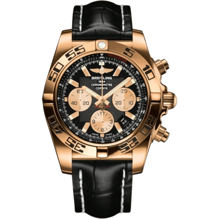Breitling Chronomat 44 Rose Gold / Onyx Black / Croco HB0110C1.B968.743P