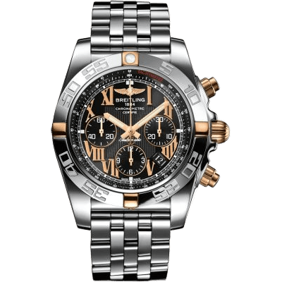 Breitling Chronomat 44 Stainless Steel / Rose Gold / Black - Roman / Japan Special Edition IB011012/B957/388C