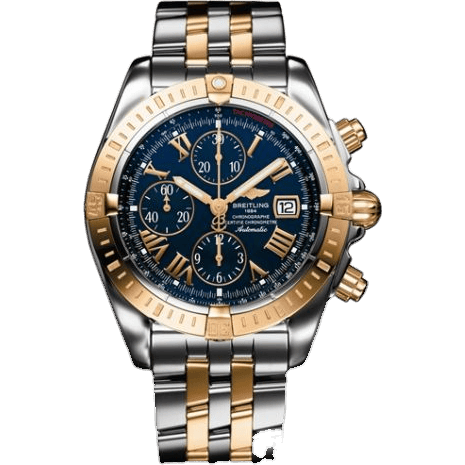 Chronomat Evolution Stainless Steel / Yellow Gold / Blue - Roman