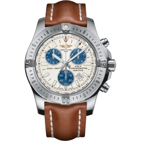 Breitling Colt Chronograph Stratus Silver / Calf / Pin A73388111G1X1