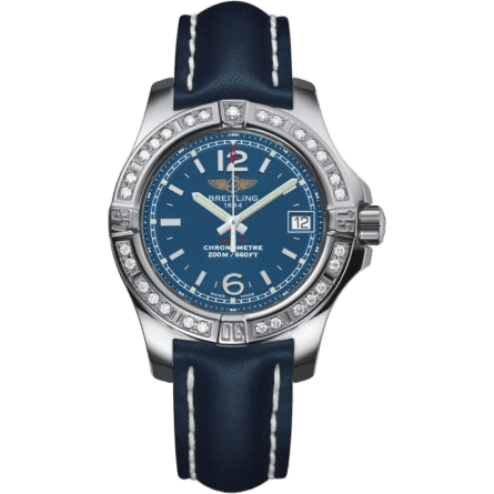 Breitling Colt Lady Diamond / Mariner Blue / Calf / Pin A7738853/C908/116X/A14BA.1
