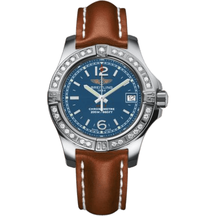 Breitling Colt Lady Diamond / Mariner Blue / Calf / Pin A7738853/C908/406X/A14BA.1