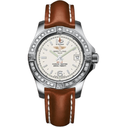 Breitling Colt Lady Diamond / Stratus Silver / Calf / Pin A7738853/G793/406X/A14BA.1