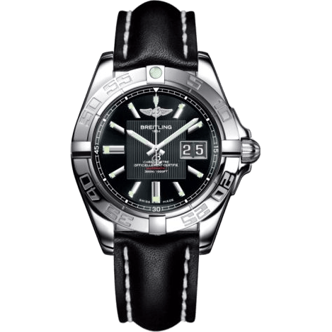 Breitling Galactic 41 Stainless Steel / Trophy Black / Calf A49350L2.BA07.428X