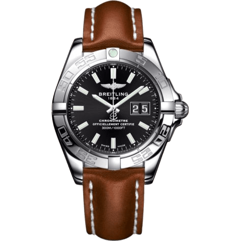 Breitling Galactic 41 Stainless Steel / Onyx Black / Calf A49350L2.BE58.425X