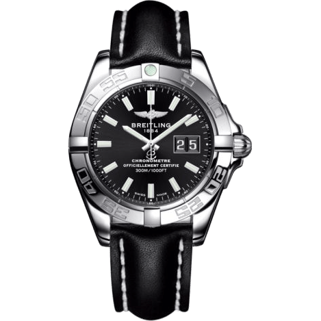 Breitling Galactic 41 Stainless Steel / Onyx Black / Calf A49350L2.BE58.428X