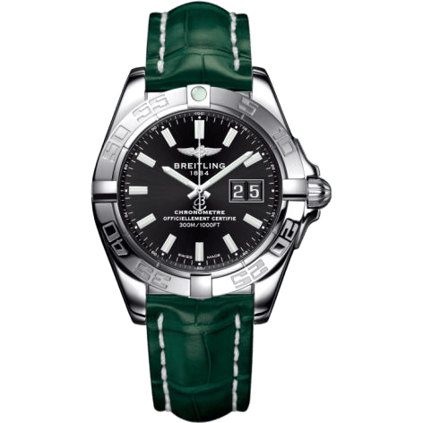 Breitling Galactic 41 Stainless Steel / Onyx Black / Croco A49350L2.BE58.771P