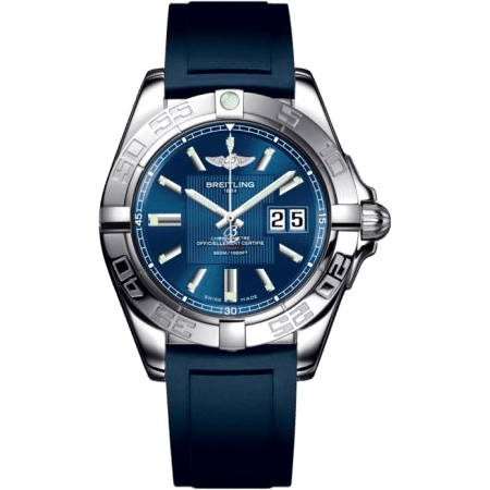 Breitling Galactic 41 Stainless Steel / Metallica Blue / Rubber A49350L2.C806.138S
