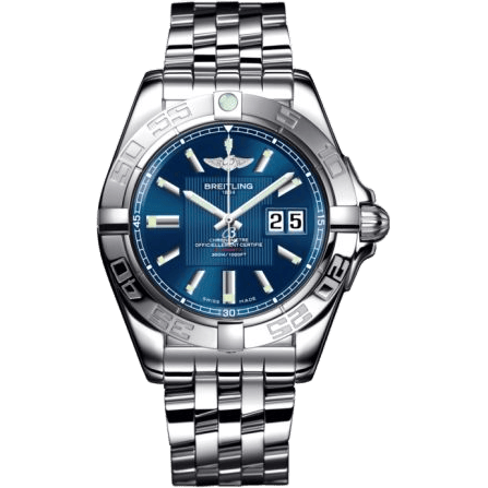 Breitling Galactic 41 Stainless Steel / Metallica Blue / Bracelet A49350L2.C806.366A