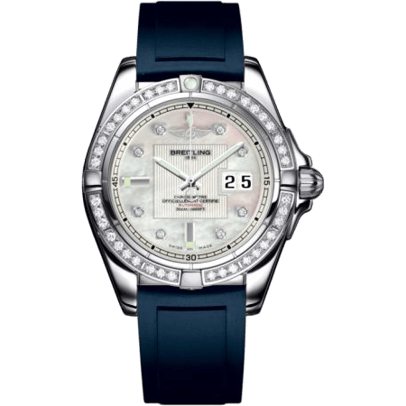 Breitling Galactic 41 Stainless Steel / Diamond / Pearl Diamond / Rubber A49350LA.A702.138S