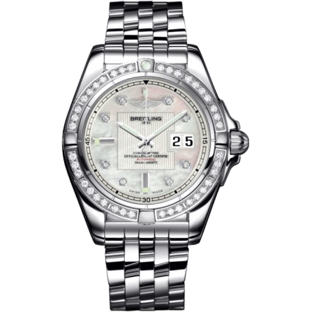 Breitling Galactic 41 Stainless Steel / Diamond / Pearl Diamond / Bracelet A49350LA.A702.366A