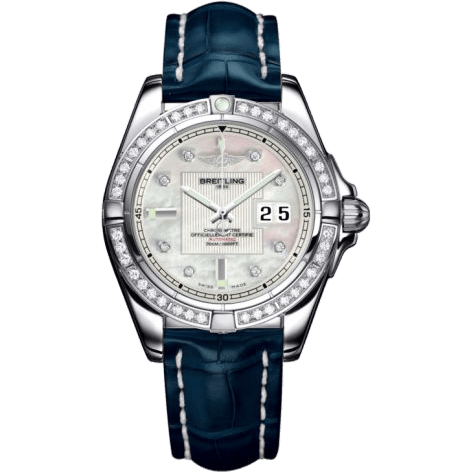 Breitling Galactic 41 Stainless Steel / Diamond / Pearl Diamond / Croco A49350LA.A702.718P