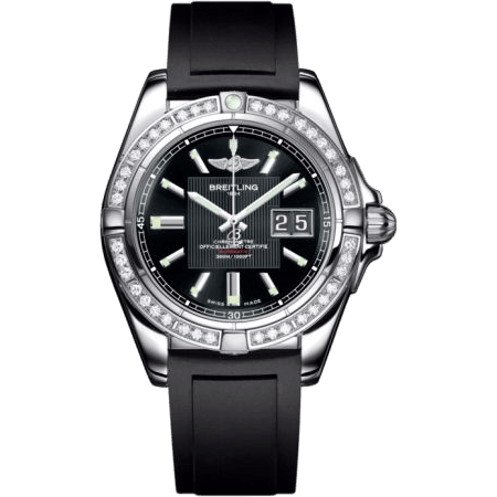 Breitling Galactic 41 Stainless Steel / Diamond / Trophy Black / Rubber A49350LA.BA07.132S