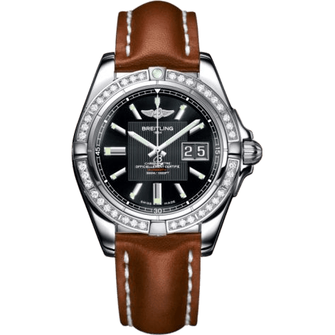 Breitling Galactic 41 Stainless Steel / Diamond / Trophy Black / Calf A49350LA.BA07.425X