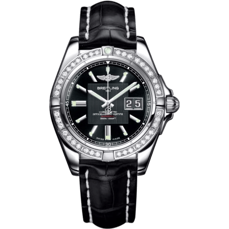 Breitling Galactic 41 Stainless Steel / Diamond / Trophy Black / Croco A49350LA.BA07.728P