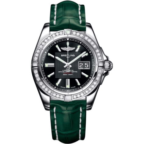 Breitling Galactic 41 Stainless Steel / Diamond / Trophy Black / Croco A49350LA.BA07.771P
