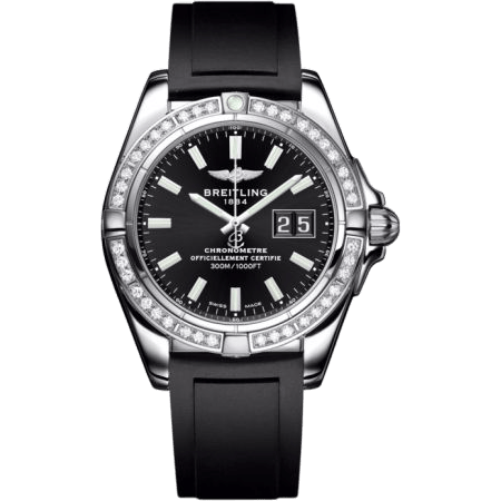Breitling Galactic 41 Stainless Steel / Diamond / Onyx Black / Rubber A49350LA.BE58.132S