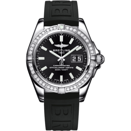 Breitling Galactic 41 Stainless Steel / Diamond / Onyx Black / Rubber A49350LA.BE58.150S