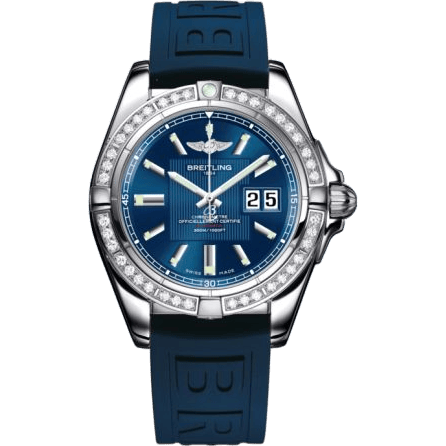 Breitling Galactic 41 Stainless Steel / Diamond / Metallica Blue / Rubber A49350LA.C806.148S