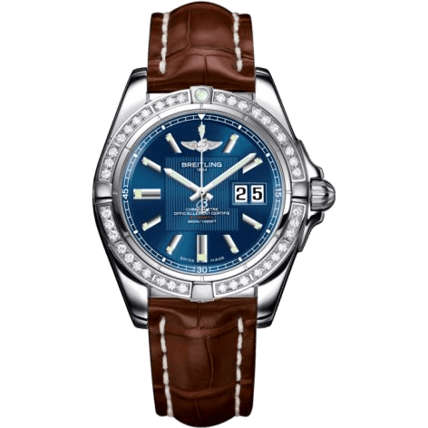 Breitling Galactic 41 Stainless Steel / Diamond / Metallica Blue / Croco A49350LA.C806.722P