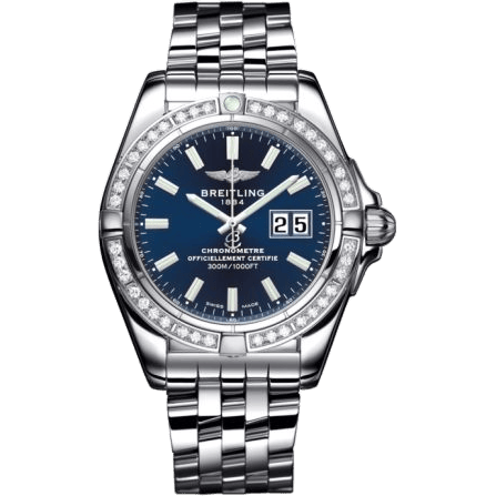 Breitling Galactic 41 Stainless Steel / Diamond / Horizon Blue / Bracelet A49350LA.C929.366A