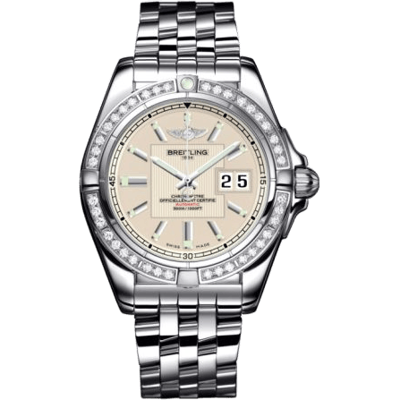 Breitling Galactic 41 Stainless Steel / Diamond / Sierra Silver / Bracelet A49350LA.G699.366A