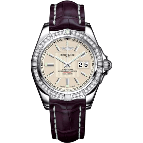 Breitling Galactic 41 Stainless Steel / Diamond / Sierra Silver / Croco A49350LA.G699.720P