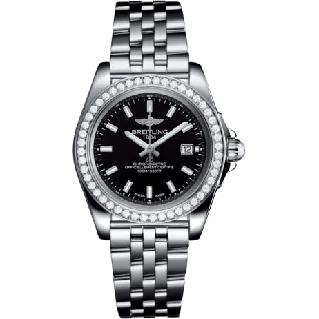 Breitling Galactic 32 Sleek Edition Stainless Steel / Diamond / Trophy Black / Bracelet A7133053/BF62/792A