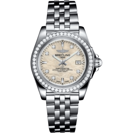 Breitling Galactic 32 Sleek Edition Stainless Steel / Diamond / Pearl Diamond / Bracelet A71330531A1A1