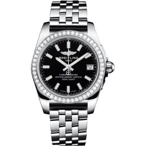 Breitling Galactic 36 Stainless Steel / Diamond / Trophy Black / Bracelet A7433053.BE08.376A