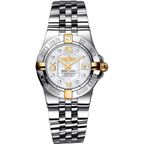 Breitling Galactic 30 Two Tone MOP / Diamond / Bracelet B71340L2.A680.368A