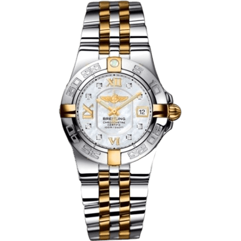 Breitling Galactic 30 Two Tone MOP / Diamond / Two Tone Bracelet B71340L2.A680.368D