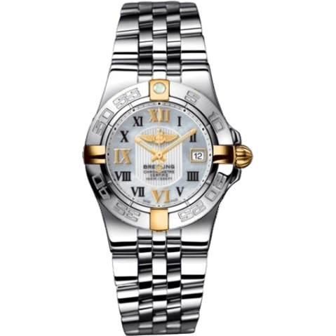 Breitling Galactic 30 Two Tone MOP / Roman / Bracelet B71340L2.A688.368A