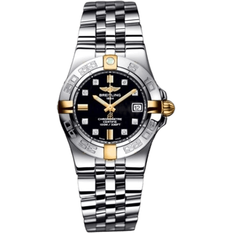 Breitling Galactic 30 Two Tone Black / Diamond / Bracelet B71340L2.BA15.368A