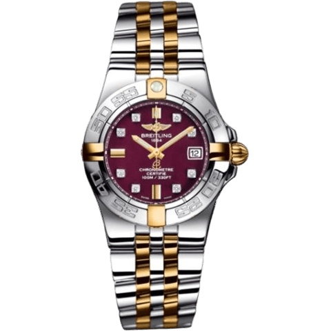 Breitling Galactic 30 Two Tone Red / Diamond / Two Tone Bracelet B71340L2.K526.368D